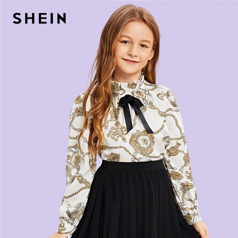 SHEIN Kiddie Frill Stand Collar Mixed Print Elegant Girls Blouses 2019 Spring Long Sleeve Cute Tee Shirt Teenager Kids Clothing
SHEIN Kiddie Frill Stand Collar Mixed Print Elegant Girls Blouses 2019 Spring Long Sleeve Cute Tee Shirt Teenager Kids Clothing