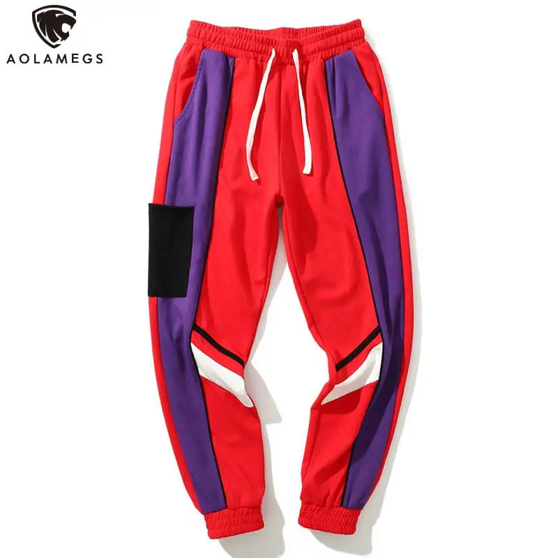 Aolamegs Sweatpants Patchwork Pants Men High Quality Elastic Waist Harajuku Loose Drawstring Hip Hop Style Joggers Streetwear
Aolamegs Sweatpants Patchwork Pants Men High Quality Elastic Waist Harajuku Loose Drawstring Hip Hop Style Joggers Streetwear