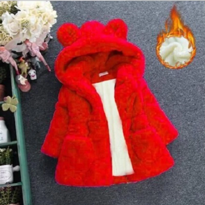 Winter Girls High Quality Faux Rabbit Ears Hooded Fur Coat Warm Fur Coat OverCoat Thick Warm Red Pink Black Plush Coats 2-10Y
Winter Girls High Quality Faux Rabbit Ears Hooded Fur Coat Warm Fur Coat OverCoat Thick Warm Red Pink Black Plush Coats 2-10Y