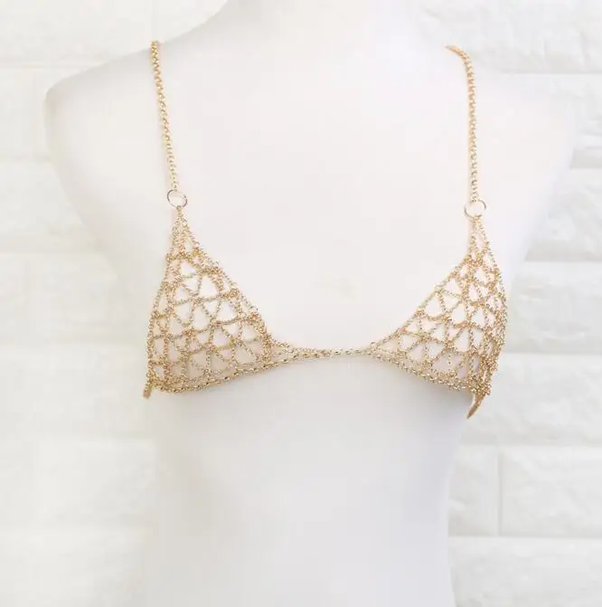 Vintage fashion gothic punk ancient exaggeration bra Chain chest chain Body chain necklace Beach accessories
Vintage fashion gothic punk ancient exaggeration bra Chain chest chain Body chain necklace Beach accessories