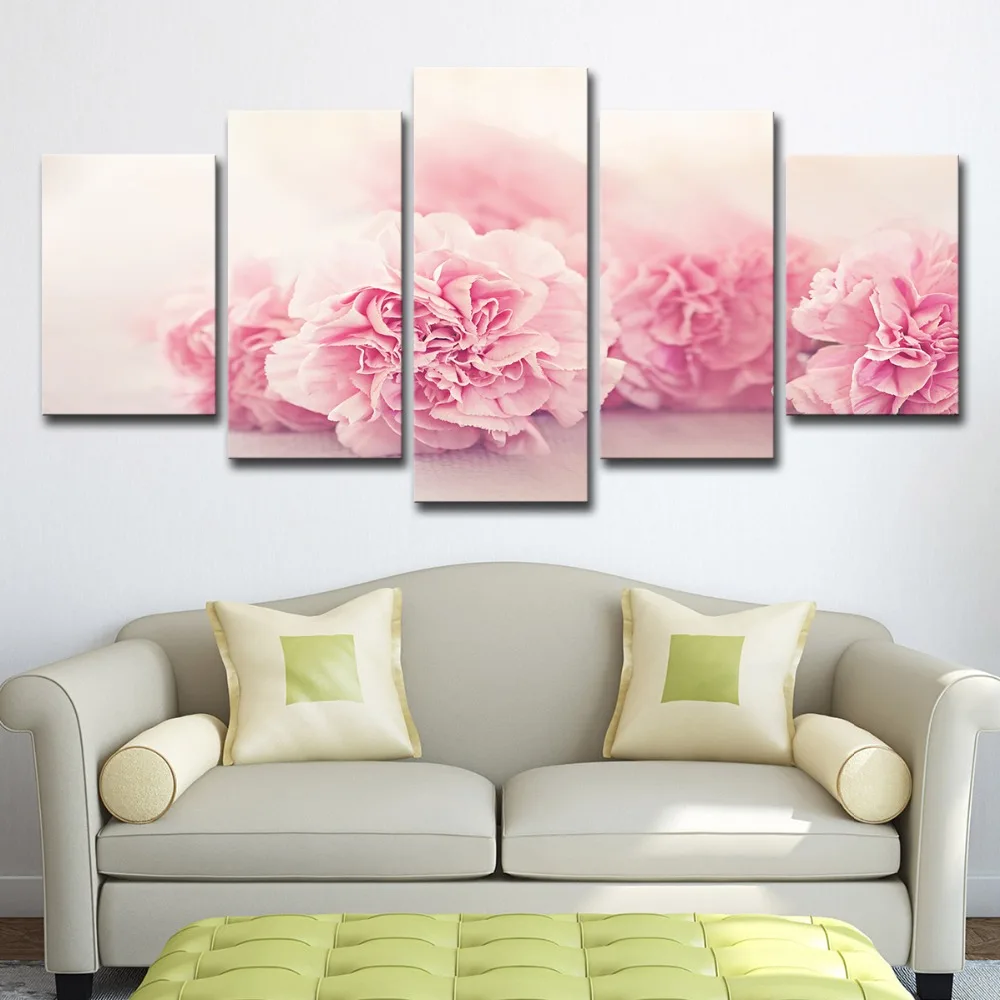 Modern Modular Pictures HD Printed Canvas On Oil Paintings Frame For Living Room Wall Art 5 Panel Pink Carnations Flower Poster
Modern Modular Pictures HD Printed Canvas On Oil Paintings Frame For Living Room Wall Art 5 Panel Pink Carnations Flower Poster