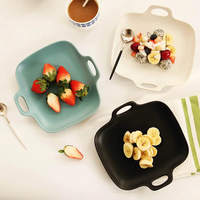 Japan Zakka Style Matt Scrubs 2 Handle Ceramic Plates & Dishes Salad Creative Baking Pans Pasta Dessert Dish Cake Pan Bakeware
Japan Zakka Style Matt Scrubs 2 Handle Ceramic Plates & Dishes Salad Creative Baking Pans Pasta Dessert Dish Cake Pan Bakeware