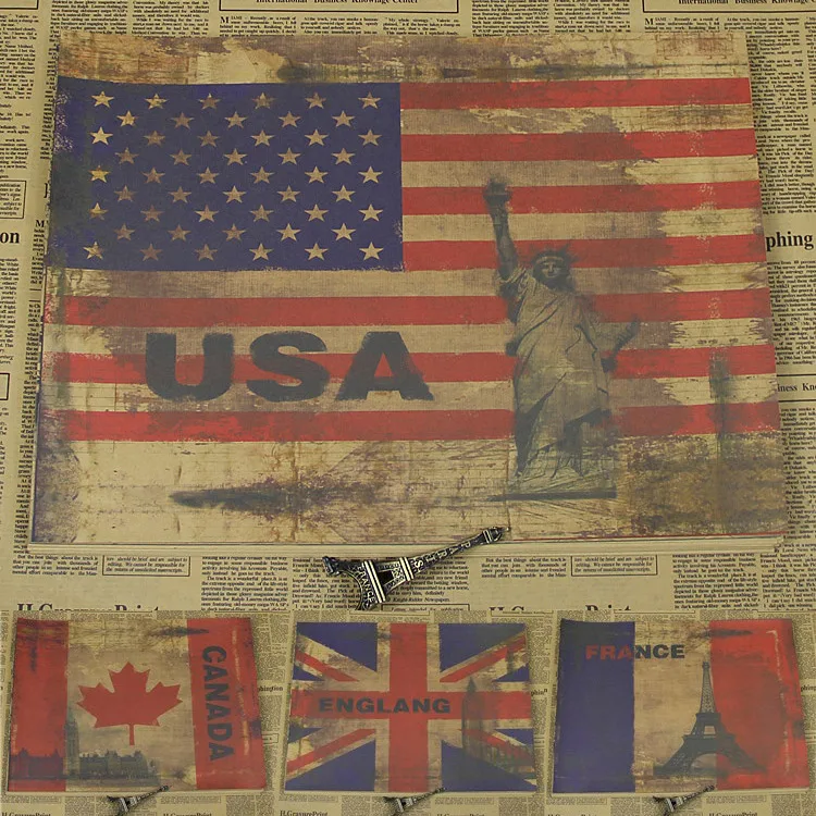 France Canada United Kingdom Buildings& Flag Retro Kraft Paper Landscape Poster Modern Decorative Paintings/walla sticker/
France Canada United Kingdom Buildings& Flag Retro Kraft Paper Landscape Poster Modern Decorative Paintings/walla sticker/
