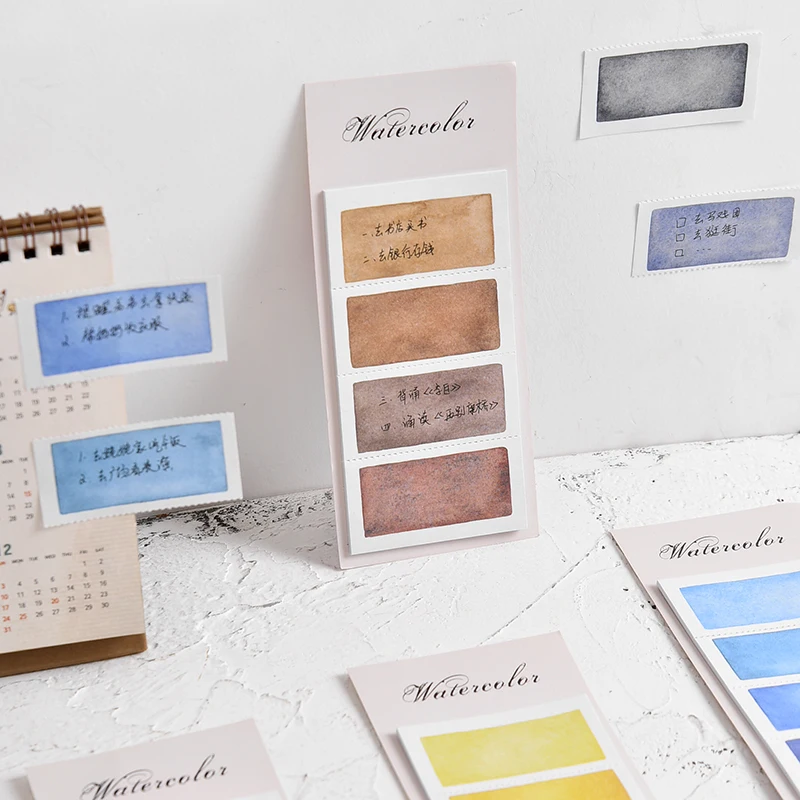 6 pcs Watercolor sticky note set Mini post tag memo pad Color planner stickers marker it label Stationery Office School A6633
6 pcs Watercolor sticky note set Mini post tag memo pad Color planner stickers marker it label Stationery Office School A6633