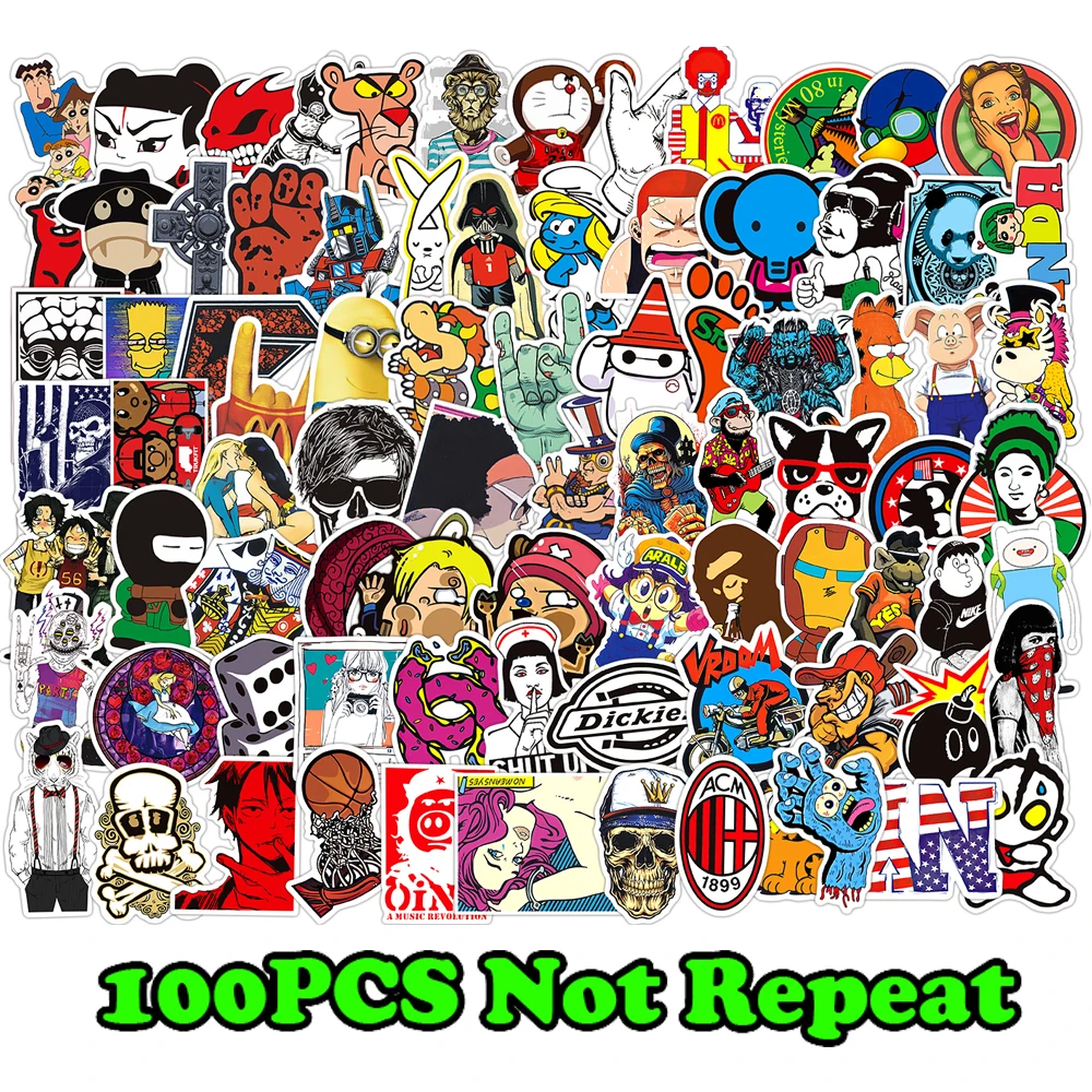 100 Pcs Funny Stickers for DIY Sticker on Travel case Laptop Skateboard Guitar Fridge Toys For Kid Birthday Gift
100 Pcs Funny Stickers for DIY Sticker on Travel case Laptop Skateboard Guitar Fridge Toys For Kid Birthday Gift