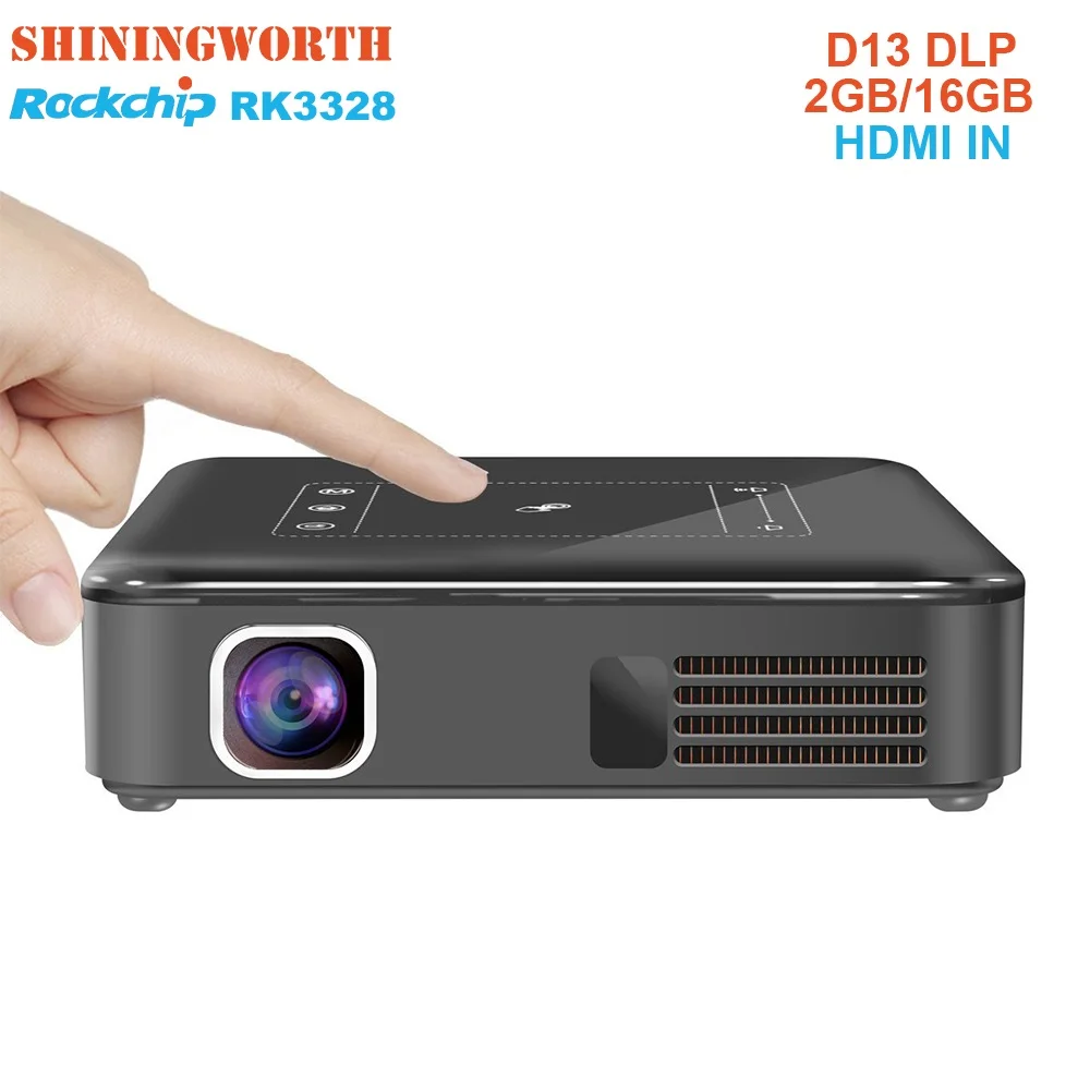 D13 Smart Android 7.1 DLP Pico Mini Projector TV Box with Touch Pad 2GB 16GB WIFI Bluetooth 8000mAh Battery IPTV Home Theater
D13 Smart Android 7.1 DLP Pico Mini Projector TV Box with Touch Pad 2GB 16GB WIFI Bluetooth 8000mAh Battery IPTV Home Theater