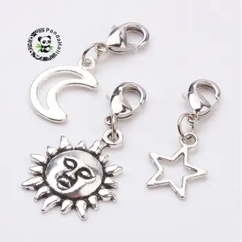 30sets/lot (3pcs/set) Moon Sun Star Pendants Charm with Brass Lobster Claw Clasp Gift Necklace Jewelry DIY Making
30sets/lot (3pcs/set) Moon Sun Star Pendants Charm with Brass Lobster Claw Clasp Gift Necklace Jewelry DIY Making