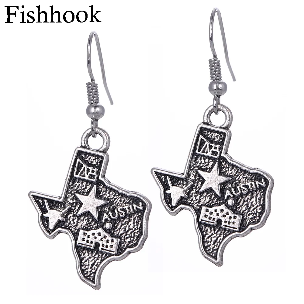 Fishhook USA State Map Earring TEXAS Earring And Pendants Custom Outline State Charm Antique Silver Plated Charms Gift
Fishhook USA State Map Earring TEXAS Earring And Pendants Custom Outline State Charm Antique Silver Plated Charms Gift