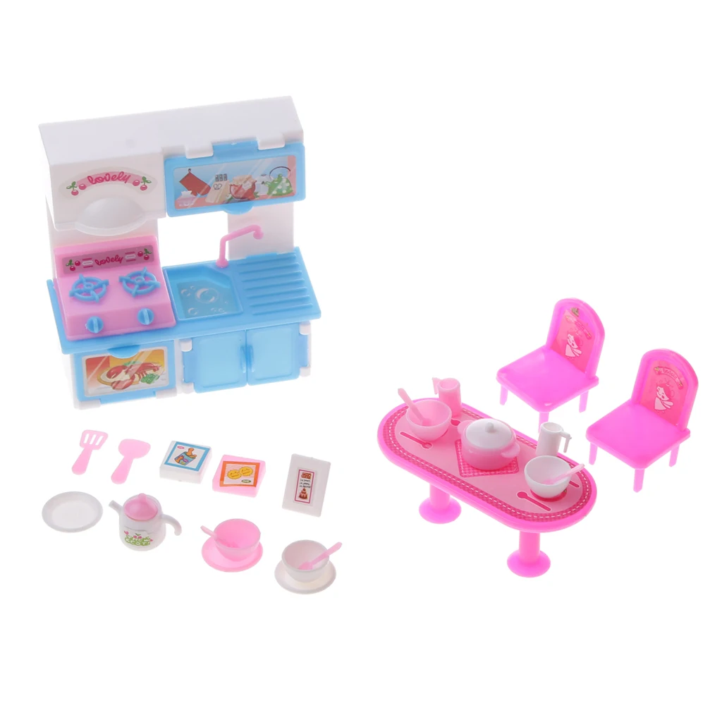 High quality Mini Pink Wardrobe with 3 big drawers and 2 small drawers Suitable for 29cm fashion doll dollhouses decoration