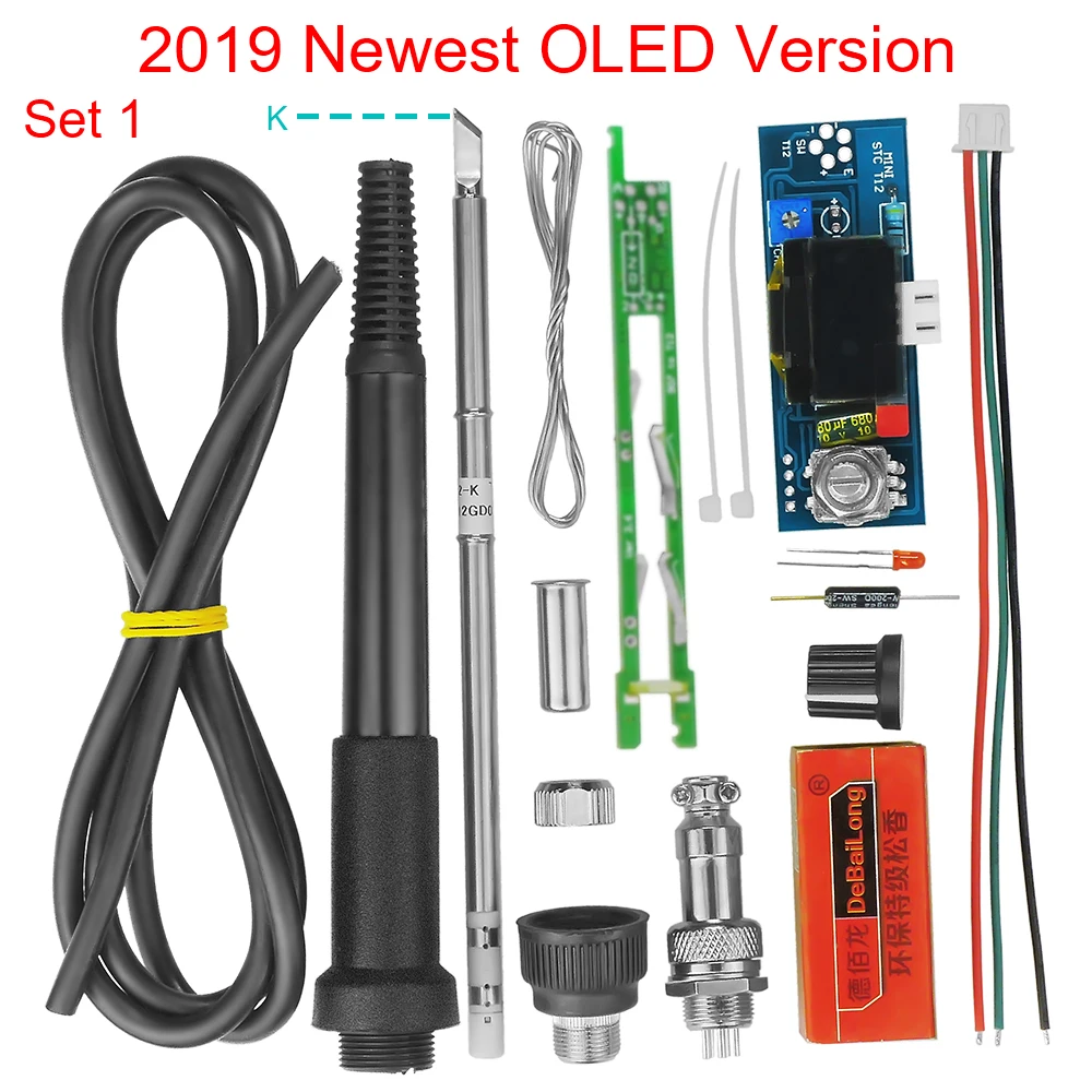 Electric Unit Digital Soldering Iron Station Temperature Controller DIY Kits for HAKKO T12 Handle OLED vibration switch T12-952
Electric Unit Digital Soldering Iron Station Temperature Controller DIY Kits for HAKKO T12 Handle OLED vibration switch T12-952