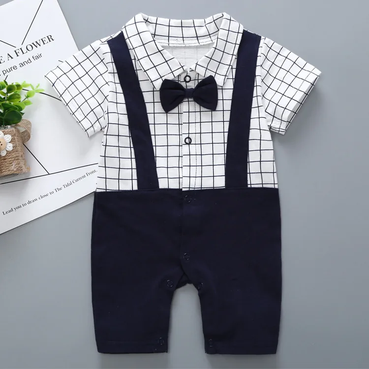 2019 New Born Baby Boys Gentleman Clothing Rompers Summer Thin Short Sleeved Jumpsuit Cotton Bow Tie Climbing Clothes Boy Outfit
2019 New Born Baby Boys Gentleman Clothing Rompers Summer Thin Short Sleeved Jumpsuit Cotton Bow Tie Climbing Clothes Boy Outfit
