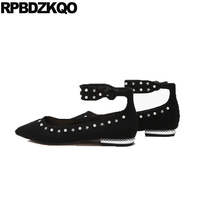 ladies beautiful flats shoes pointed toe suede korean black women stud genuine leather real pearl rivet ankle strap chinese
ladies beautiful flats shoes pointed toe suede korean black women stud genuine leather real pearl rivet ankle strap chinese