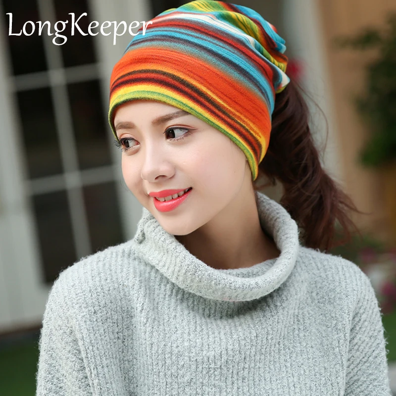 New Arrival Women's Fashion Accessories Autumn Winter Headdress Caps Hat Colorful Striped Scarf Headbands Beanies Multi Use
New Arrival Women's Fashion Accessories Autumn Winter Headdress Caps Hat Colorful Striped Scarf Headbands Beanies Multi Use