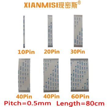 FFC/FPC Flat Flex Extension Cable 10Pin 20Pin 30Pin 40Pin 50Pin 60Pin Same Side 0.5mm Pitch AWM VW-1 20624 60V Length 80cm 5PCS
FFC/FPC Flat Flex Extension Cable 10Pin 20Pin 30Pin 40Pin 50Pin 60Pin Same Side 0.5mm Pitch AWM VW-1 20624 60V Length 80cm 5PCS