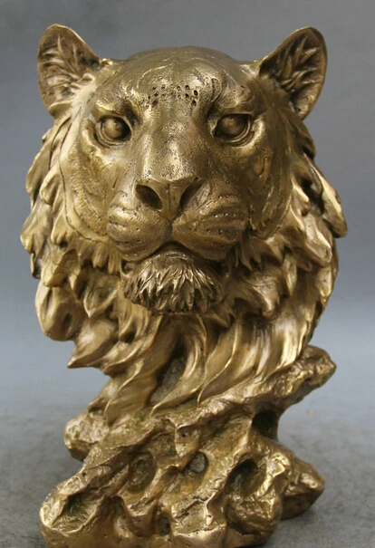JP S0524 11" Chinese Brass Folk Feng Shui Zodiac Year Tiger Head Bust Statue sculpture
JP S0524 11" Chinese Brass Folk Feng Shui Zodiac Year Tiger Head Bust Statue sculpture