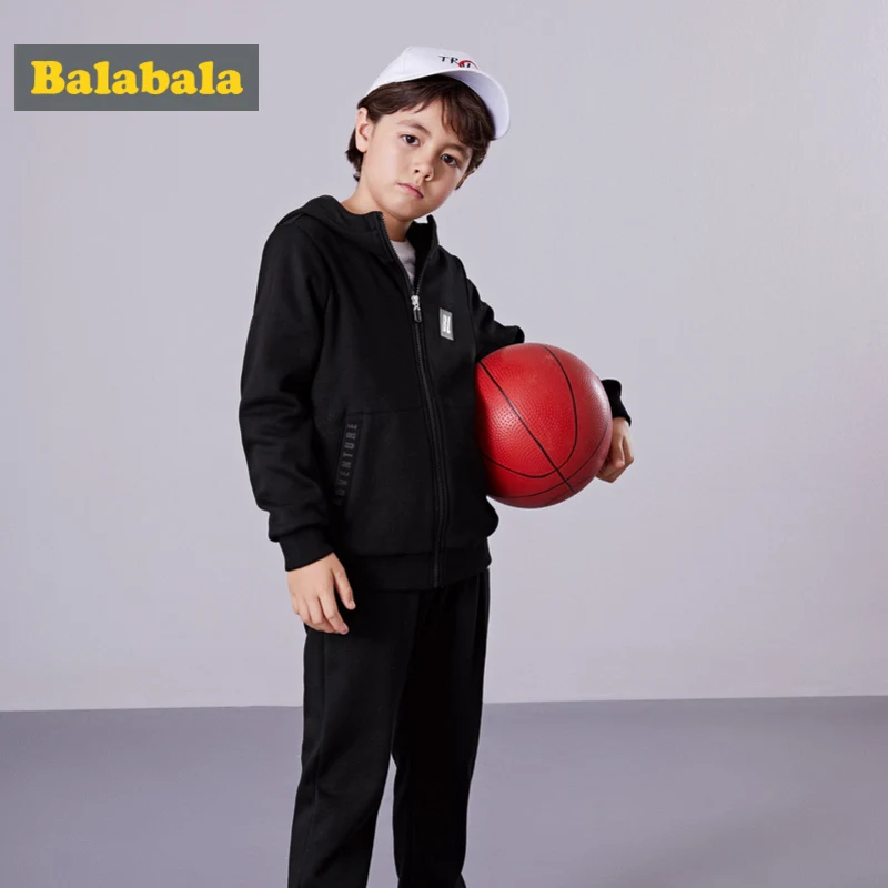 Balabala Boys 2-Piece Fleece-Lined Hooded Jacket Zip Hoodie with Pocket + Pull-on Pants Set for Teenage Boy Sport Clothing Set
Balabala Boys 2-Piece Fleece-Lined Hooded Jacket Zip Hoodie with Pocket + Pull-on Pants Set for Teenage Boy Sport Clothing Set