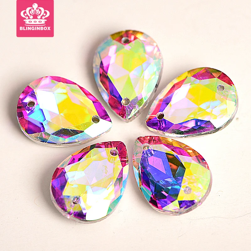 13x18mm 24pcs Teardrop Clear AB Sew On Stones Glass Crystal Strass Pointback Sew On Rhinestone For Garments Accessories Y3435
13x18mm 24pcs Teardrop Clear AB Sew On Stones Glass Crystal Strass Pointback Sew On Rhinestone For Garments Accessories Y3435