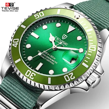 TEVISE Canvas Green Mens Watches Automatic Clock Men Luminous Anti-Scratch Waterproof Date Male Mechanical Wristwatch 2020 NEW
TEVISE Canvas Green Mens Watches Automatic Clock Men Luminous Anti-Scratch Waterproof Date Male Mechanical Wristwatch 2020 NEW