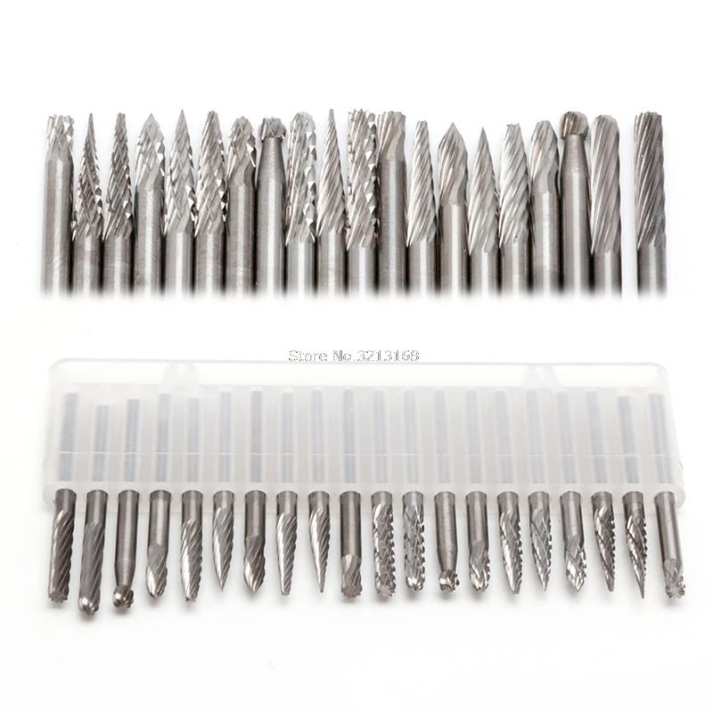 20Pcs/Set 1/8" 3mm Tungsten Carbide Cutter Rotary Burr Set CNC Engraving Bit Dropshipping/323
20Pcs/Set 1/8" 3mm Tungsten Carbide Cutter Rotary Burr Set CNC Engraving Bit Dropshipping/323