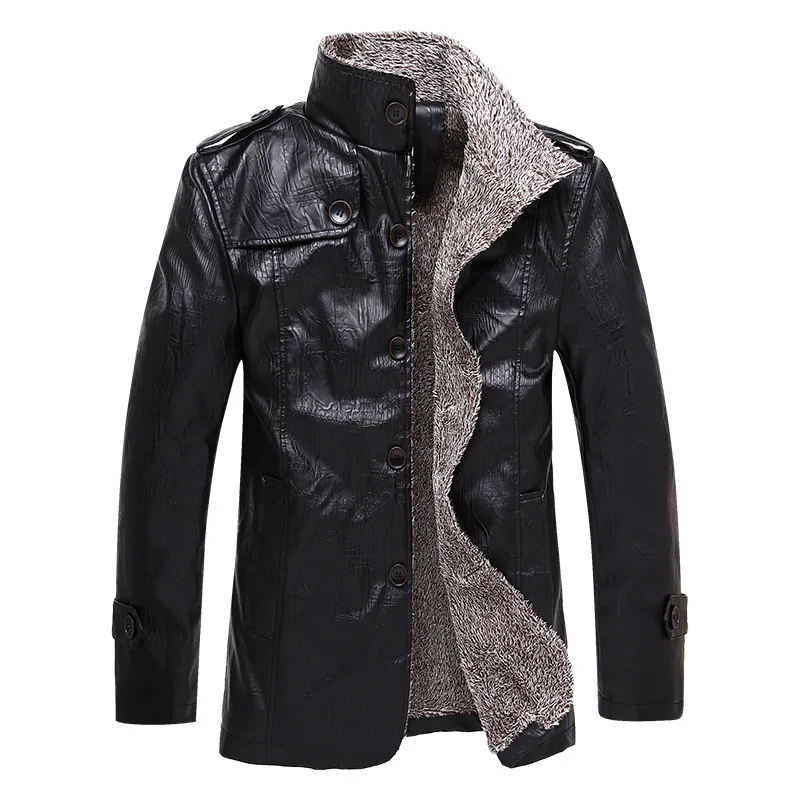 Autumn And Winter Men's Lapel Simple Casual Pu Leather Jacket Jacket Plus Velvet Thick Business Large Size Leather Jacket M-5XL
Autumn And Winter Men's Lapel Simple Casual Pu Leather Jacket Jacket Plus Velvet Thick Business Large Size Leather Jacket M-5XL
