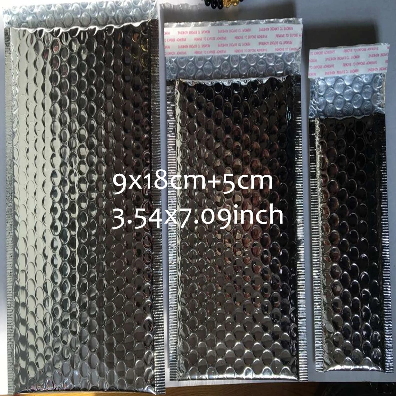 9*18cm(3.54*7.09inch)20pcs Silver Black Red Padded Shipping Envelope Metallic Bubble Mailer Aluminum Foil Gift Bag Packing Wrap
9*18cm(3.54*7.09inch)20pcs Silver Black Red Padded Shipping Envelope Metallic Bubble Mailer Aluminum Foil Gift Bag Packing Wrap