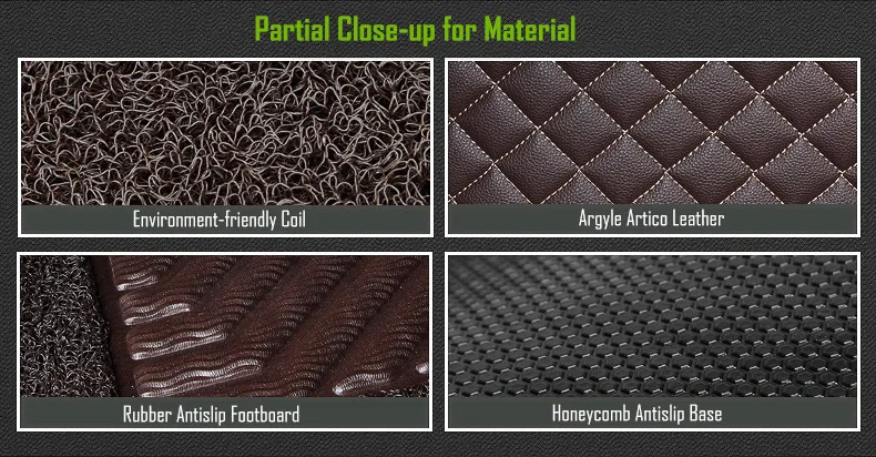 double layer coil leather car floor mats 10