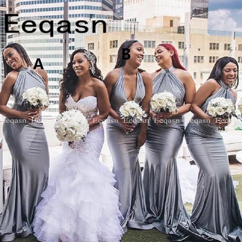 New Mermaid Vestido De Festa Longo V Neck Sliver Bridesmaid Dresses for African Women Wedding Maid Of Honor Party Dresses 2020
New Mermaid Vestido De Festa Longo V Neck Sliver Bridesmaid Dresses for African Women Wedding Maid Of Honor Party Dresses 2020