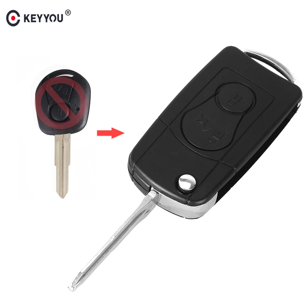 KEYYOU New 2 Buttons Flip Folding Car Remote Key Case Shell For Ssangyong Actyon SUV Kyron Modified Key Fob Cover
KEYYOU New 2 Buttons Flip Folding Car Remote Key Case Shell For Ssangyong Actyon SUV Kyron Modified Key Fob Cover