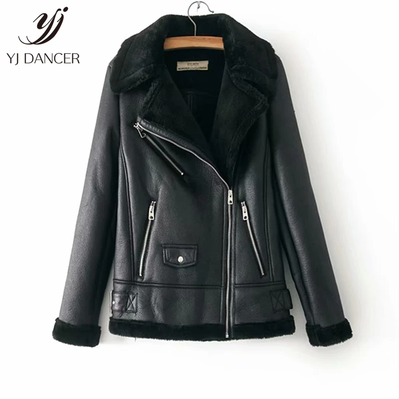 Fur One Plus Velvet Thick Coat Female 2019 Autumn Winter New Lapel Long-Sleeved Imitation Leather Street Motorcycle Clothing
Fur One Plus Velvet Thick Coat Female 2019 Autumn Winter New Lapel Long-Sleeved Imitation Leather Street Motorcycle Clothing