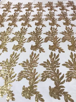 French Net Lace Fabric 2018 Latest African Guipure Lace Fabric with Embroidery Mesh Tulle Gold Cord Sequins Lace Fabric 
French Net Lace Fabric 2018 Latest African Guipure Lace Fabric with Embroidery Mesh Tulle Gold Cord Sequins Lace Fabric