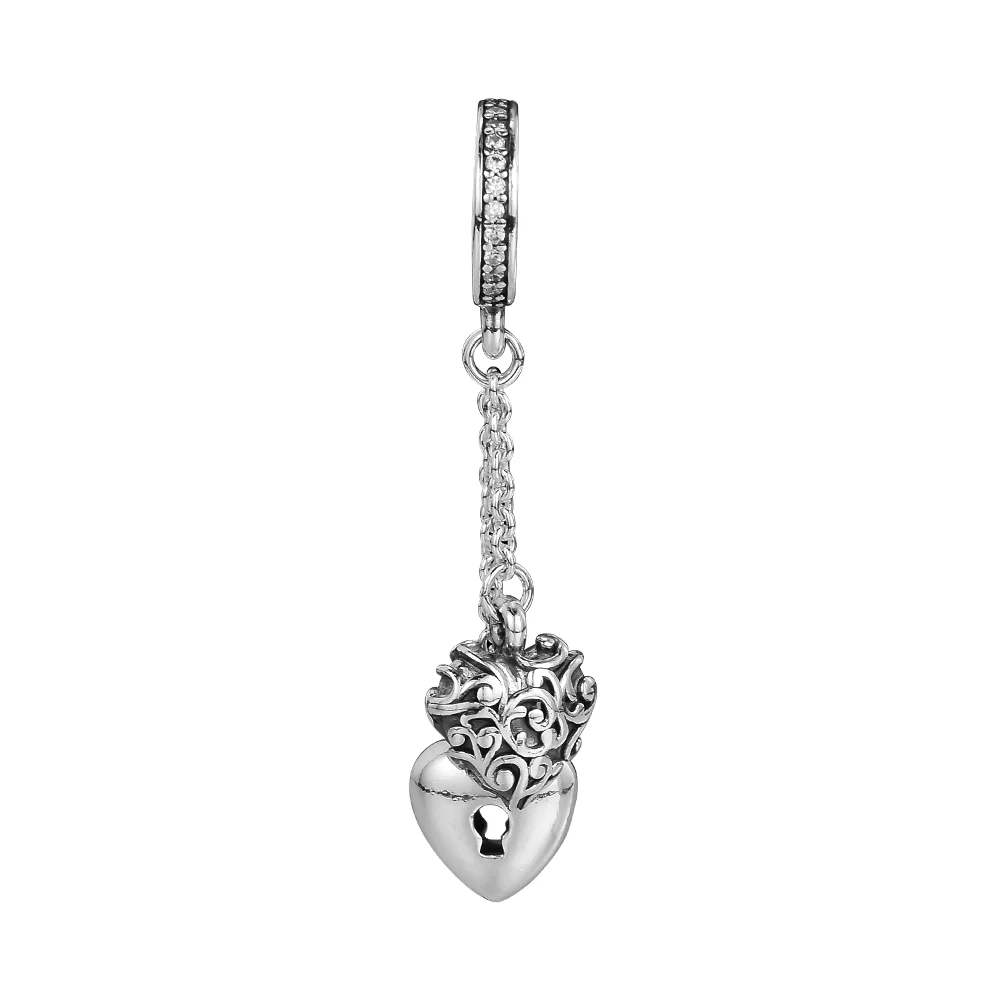 Berloque 925 Sterling Silver Lock & Heart Dangle Charm Beads for Jewelry Making Fit Pandora Beads Bracelets mujer DIY Jewellery
Berloque 925 Sterling Silver Lock & Heart Dangle Charm Beads for Jewelry Making Fit Pandora Beads Bracelets mujer DIY Jewellery