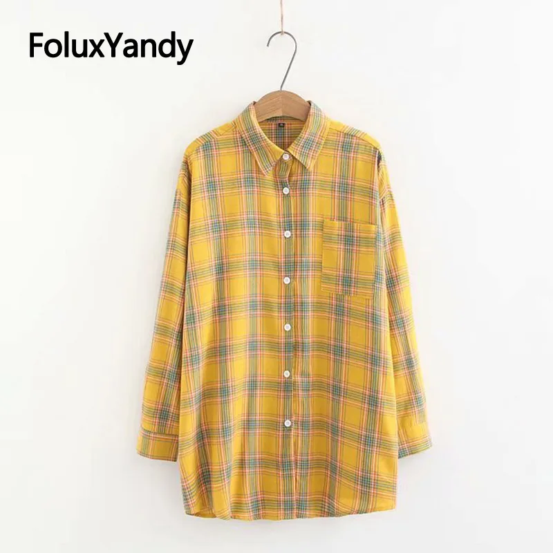 Boyfriend Style Casual Blouse Shirt for Women Plus Size XXXL Plaid Long Sleeve Blouses Loose Blusa Chemise KKFY3113
Boyfriend Style Casual Blouse Shirt for Women Plus Size XXXL Plaid Long Sleeve Blouses Loose Blusa Chemise KKFY3113