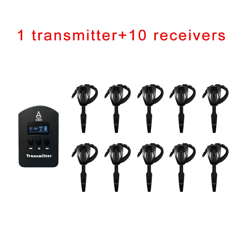 Wireless Audio Tour Guide System ( 1 Transmitter + 10 Earhook Receivers ) / Simultaneous Interpretation System Equipment
Wireless Audio Tour Guide System ( 1 Transmitter + 10 Earhook Receivers ) / Simultaneous Interpretation System Equipment
