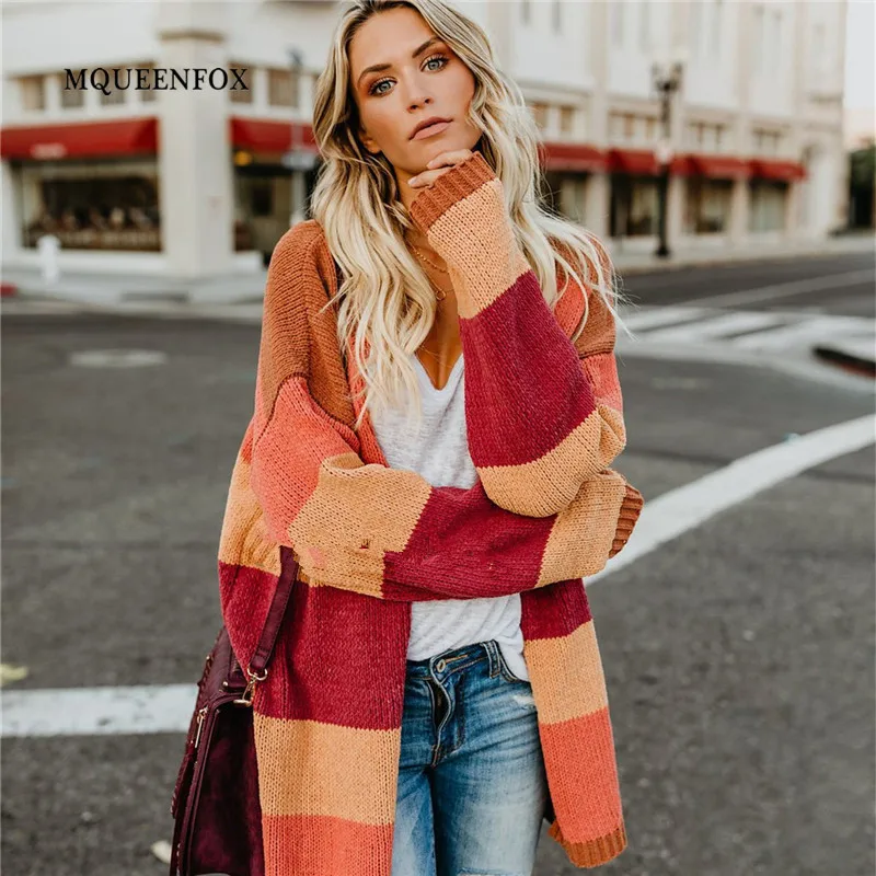Long Cardigan Winter Women Striped Knitted Sweater Cardigans Female 2019 Casual Loose Long Sleeve Cardigans Winter Warm Sweater
Long Cardigan Winter Women Striped Knitted Sweater Cardigans Female 2019 Casual Loose Long Sleeve Cardigans Winter Warm Sweater