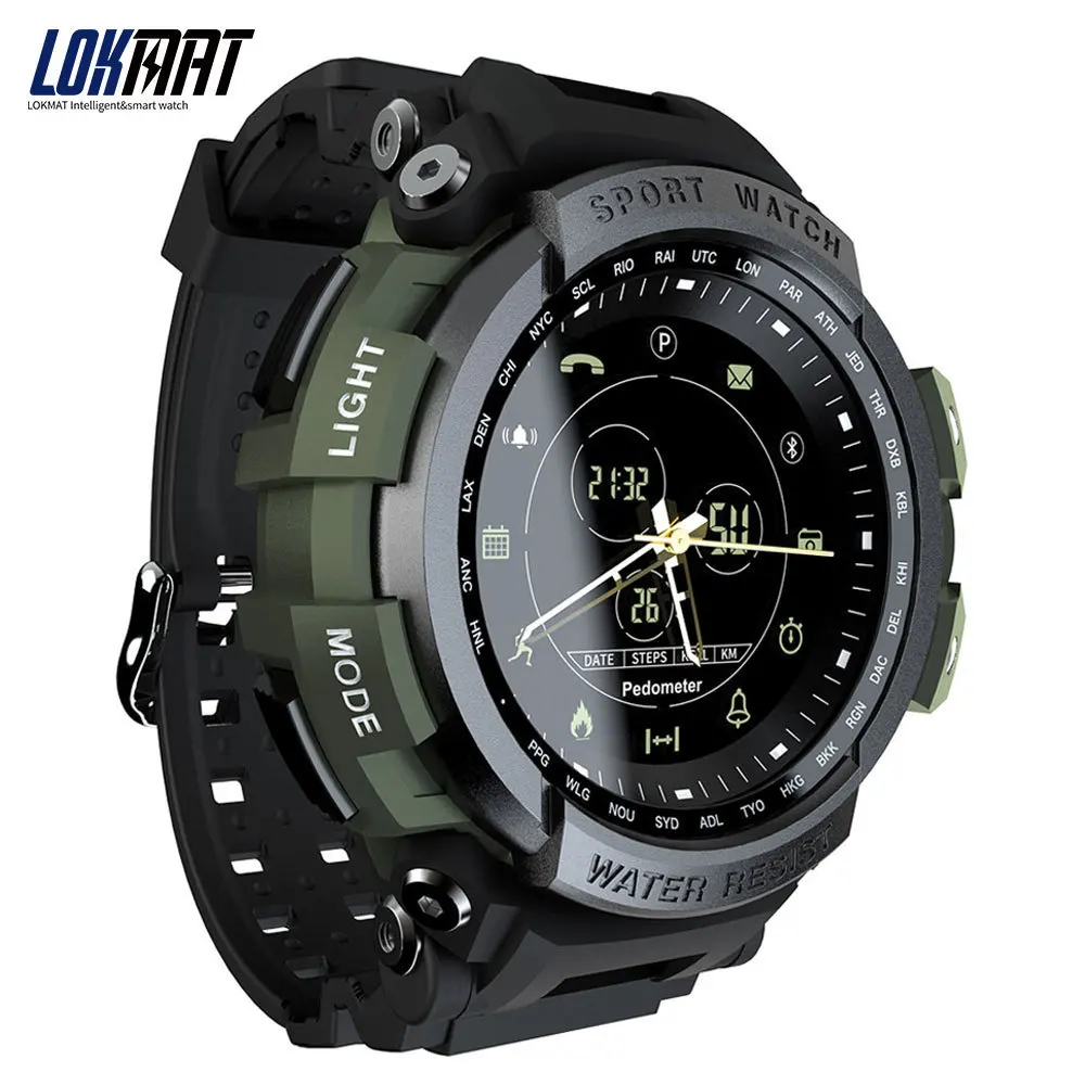 LOKMAT SmartWatch Sport Pedometer Bluetooth 50M Waterproof Information Reminder Digital Men Smart Watch For Ios And Android
LOKMAT SmartWatch Sport Pedometer Bluetooth 50M Waterproof Information Reminder Digital Men Smart Watch For Ios And Android