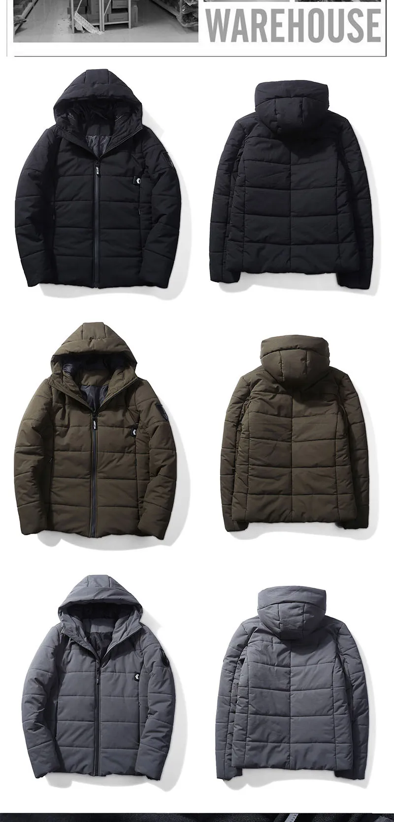 Aolamegs Winter Jacket Men Solid Thick Pocket Mens Parkas Plus Size Down Jacket Stand Collar Casual Windproof Coat Mens Brand (5)