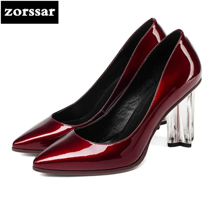 {Zorssar} Brand 2018 New arrival Fashion Patent leather women Heels pumps Pointed toe Shallow High heels womens shoes summer
{Zorssar} Brand 2018 New arrival Fashion Patent leather women Heels pumps Pointed toe Shallow High heels womens shoes summer