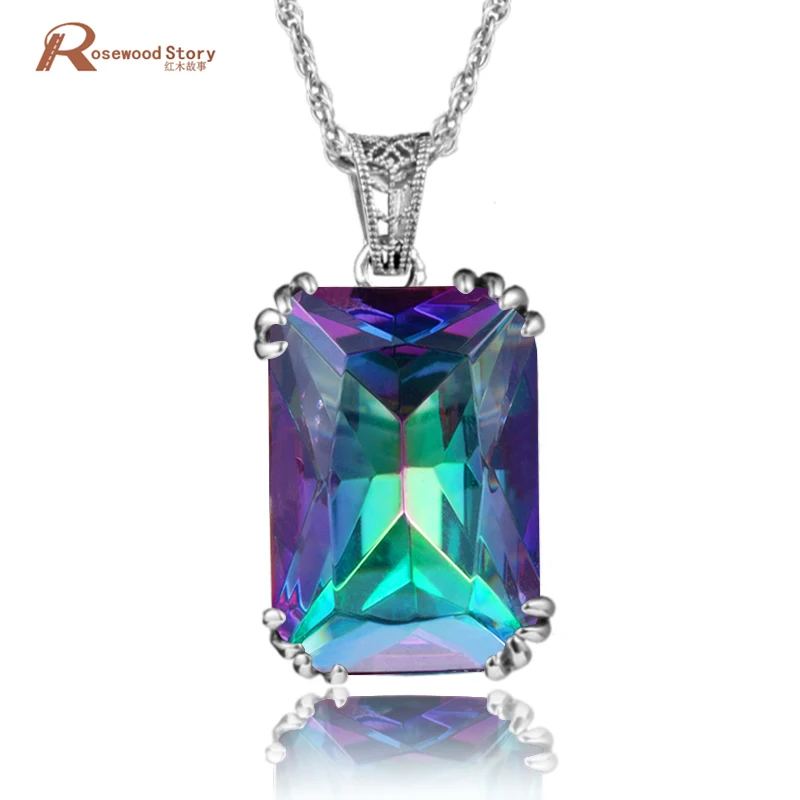 Women's Charm Pendants Sterling Silver Jewelry Collares Mujer Summer Mystic Lab Topaz Crystal Joyas De Plata 925 Vintage Colares
Women's Charm Pendants Sterling Silver Jewelry Collares Mujer Summer Mystic Lab Topaz Crystal Joyas De Plata 925 Vintage Colares