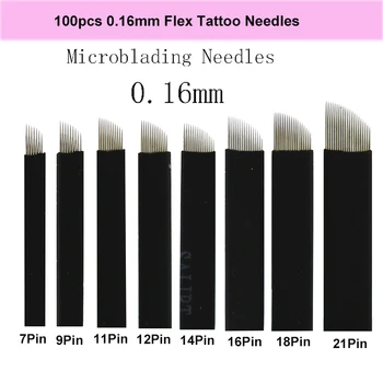 0.16mm 100pcs Black Lamina Tebori Microblading Needles 12 Pins Blades Tattoo Needles For Permanent Microblading Embroidery Pen
0.16mm 100pcs Black Lamina Tebori Microblading Needles 12 Pins Blades Tattoo Needles For Permanent Microblading Embroidery Pen