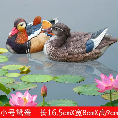 a pair of simulation small mandarin duck resin model about 16.5x8x9cm 1904 | Игрушки и хобби