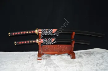 Top quality Japanese Sword Hand Forged 1095 clay tempered Samurai Katana+WAKIZASHI Full Tang craft can cut bamboo tree fuctional
Top quality Japanese Sword Hand Forged 1095 clay tempered Samurai Katana+WAKIZASHI Full Tang craft can cut bamboo tree fuctional