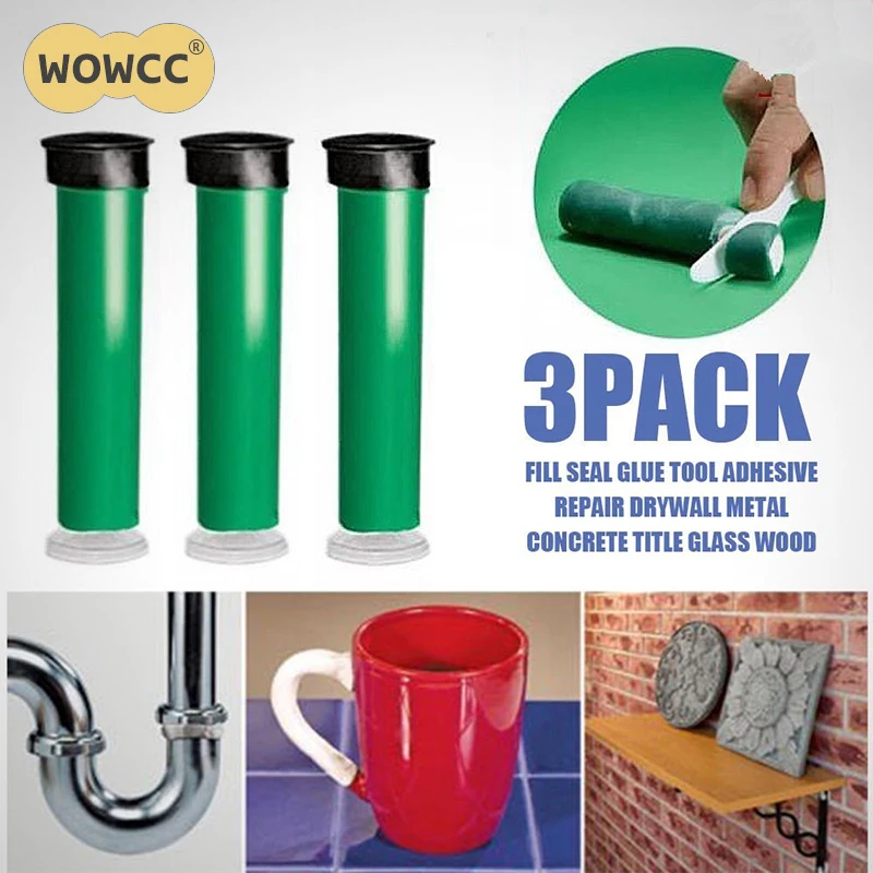 WOWCC 3pcs Mighty Putty Epoxy Adhesive Glue Clay Power Putty Magic Adhesive Super Glue Strong Repair Tool
WOWCC 3pcs Mighty Putty Epoxy Adhesive Glue Clay Power Putty Magic Adhesive Super Glue Strong Repair Tool