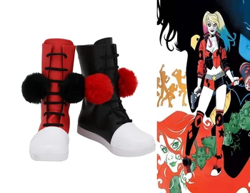 N52 Harley Quinn Cosplay Boots Custom Made Black Red Shoes Clown Harley Quinn Halloween Party Costume Accessories
N52 Harley Quinn Cosplay Boots Custom Made Black Red Shoes Clown Harley Quinn Halloween Party Costume Accessories