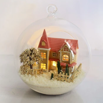 DIY Doll House Miniature Dollhouse 3D Handmade Casa Model Glass Ball House For Dolls Christmas Gift Toys For Children B009 #E
DIY Doll House Miniature Dollhouse 3D Handmade Casa Model Glass Ball House For Dolls Christmas Gift Toys For Children B009 #E