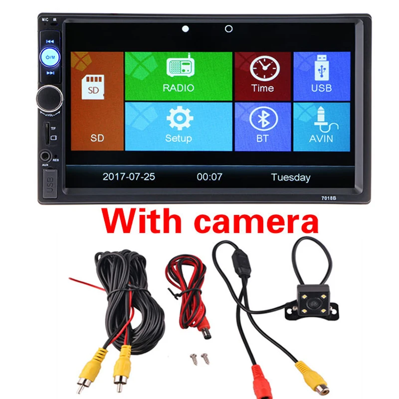 2 din Car Radio Multimedia Player 7'' Bluetooth Stereo FM Video Audio MP3 MP4 MP5 USB AUX Auto Electronics autoradio Universal
2 din Car Radio Multimedia Player 7'' Bluetooth Stereo FM Video Audio MP3 MP4 MP5 USB AUX Auto Electronics autoradio Universal