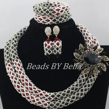 New 2 Rows Braid White Crystal Jewelry Set Nigerian Wedding Beads Necklace African Jewelry Set Crystal Free Shipping ABF372
New 2 Rows Braid White Crystal Jewelry Set Nigerian Wedding Beads Necklace African Jewelry Set Crystal Free Shipping ABF372