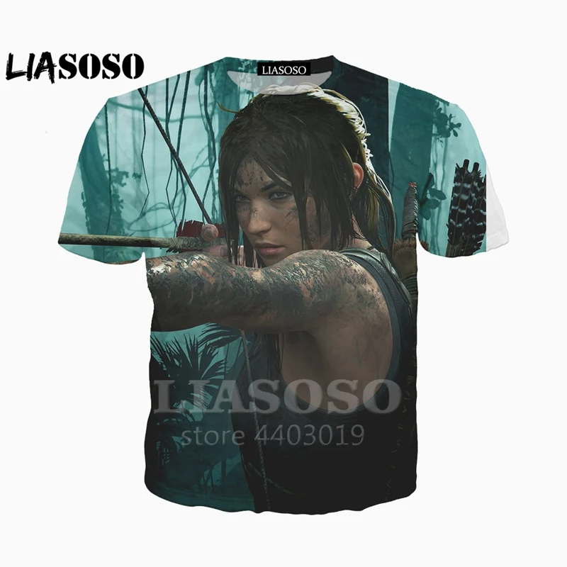 LIASOSO New 2018 3D Print Women Men Classic game Tomb Raider printed 3d t-shirt casual Harajuku Cartoon Hip hop Tshirt A046-20
LIASOSO New 2018 3D Print Women Men Classic game Tomb Raider printed 3d t-shirt casual Harajuku Cartoon Hip hop Tshirt A046-20