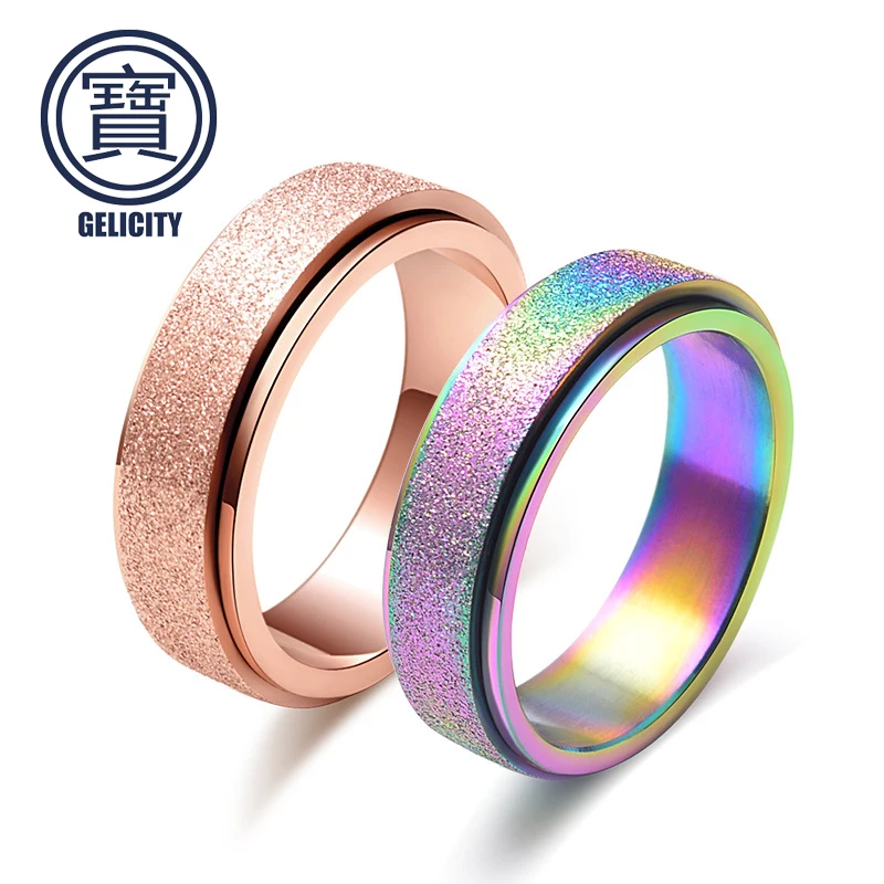 GELICITY Matte Stainless Steel Heartbeat Engagement Spinner Ring Rose Gold Spinner Ring Women Wedding Pink Rotating Allion
GELICITY Matte Stainless Steel Heartbeat Engagement Spinner Ring Rose Gold Spinner Ring Women Wedding Pink Rotating Allion