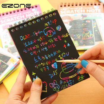 EZONE DIY Cute Kawaii Coil Graffiti Notebook Black Page Magic Drawing Book Painting Notepad for Kids Notepad Stationery Gift
EZONE DIY Cute Kawaii Coil Graffiti Notebook Black Page Magic Drawing Book Painting Notepad for Kids Notepad Stationery Gift
