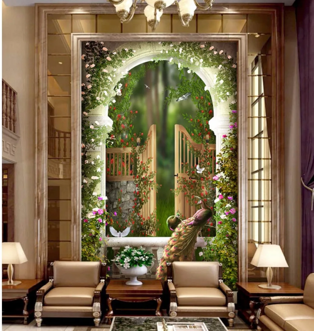 wellyu خلفية مخصصة ثلاثية الأبعاد صورة جدارية حديقة عدن شيمين العمود الروماني سر حائط الخلفية papel دي parede خلفية ثلاثية الأبعاد custom wallpaper 3d wallpaperwallpaper 3d aliexpress